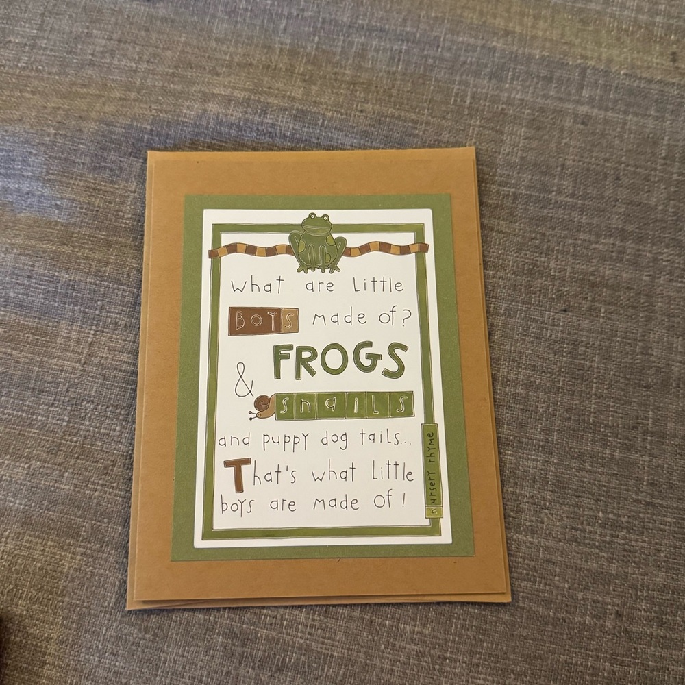 Boy baby shower handmade card